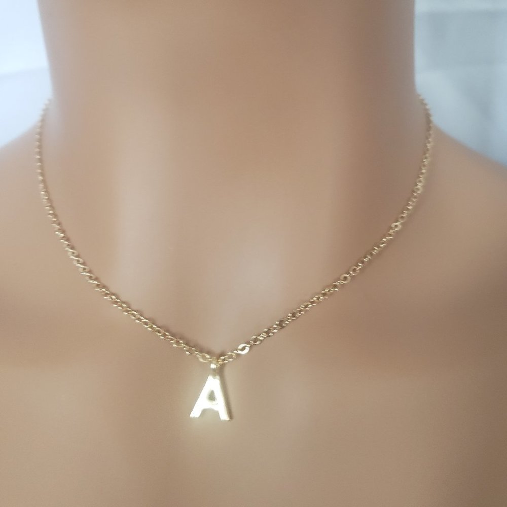 Initial A Gold Necklace